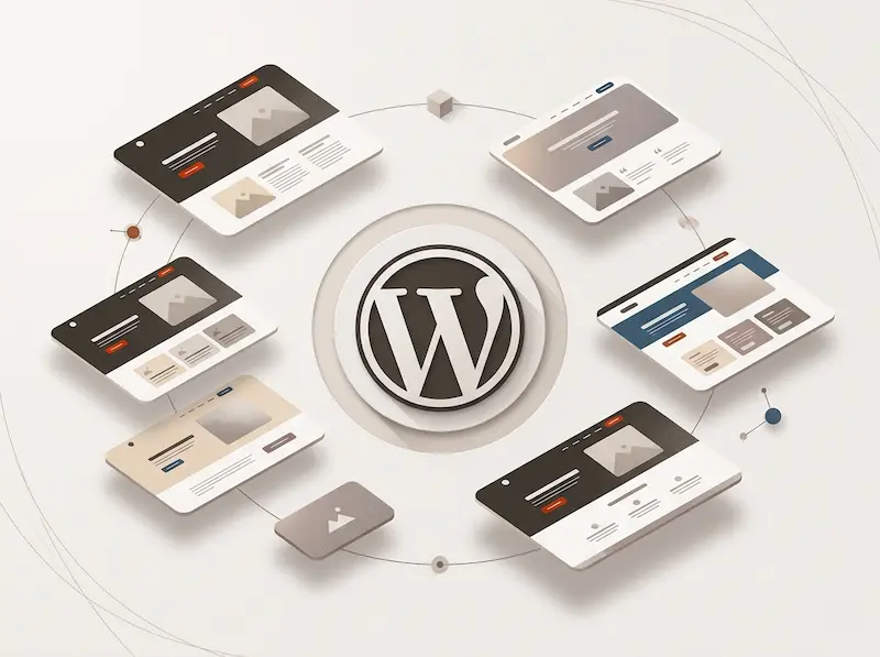illustration wordpress comme CMS