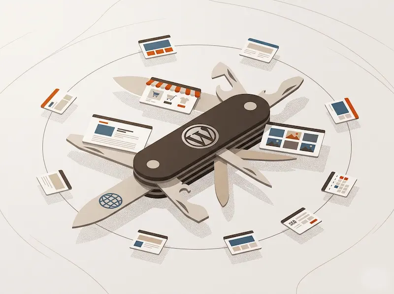 wordpress couteau suisse du web, illustration