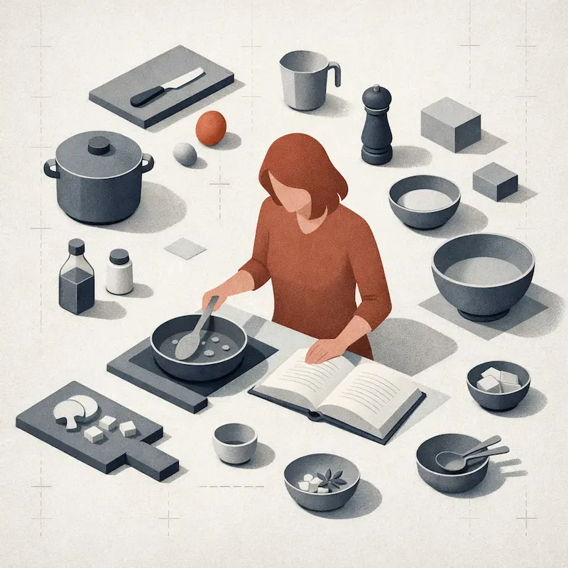 Definir-votre-persona-femme-qui-cuisine illustration de femme qui cuisine pour définir un persona