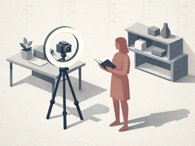 visuel femme en train de se filmer