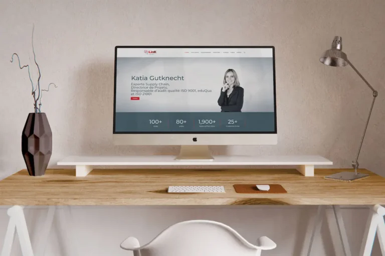 Visuel refonte site vitrine expert supply chain Suisse romande – LinK by KGC
