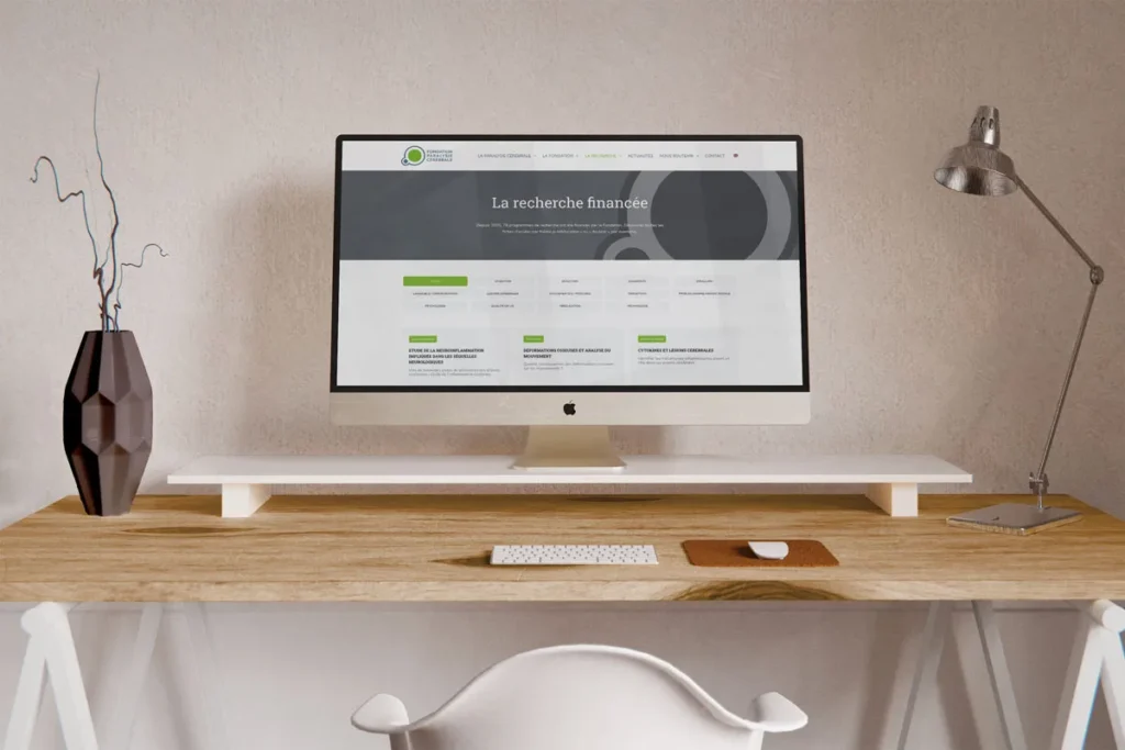 visuel Architecture de contenu – page recherche Fondation Paralysie Cérébrale