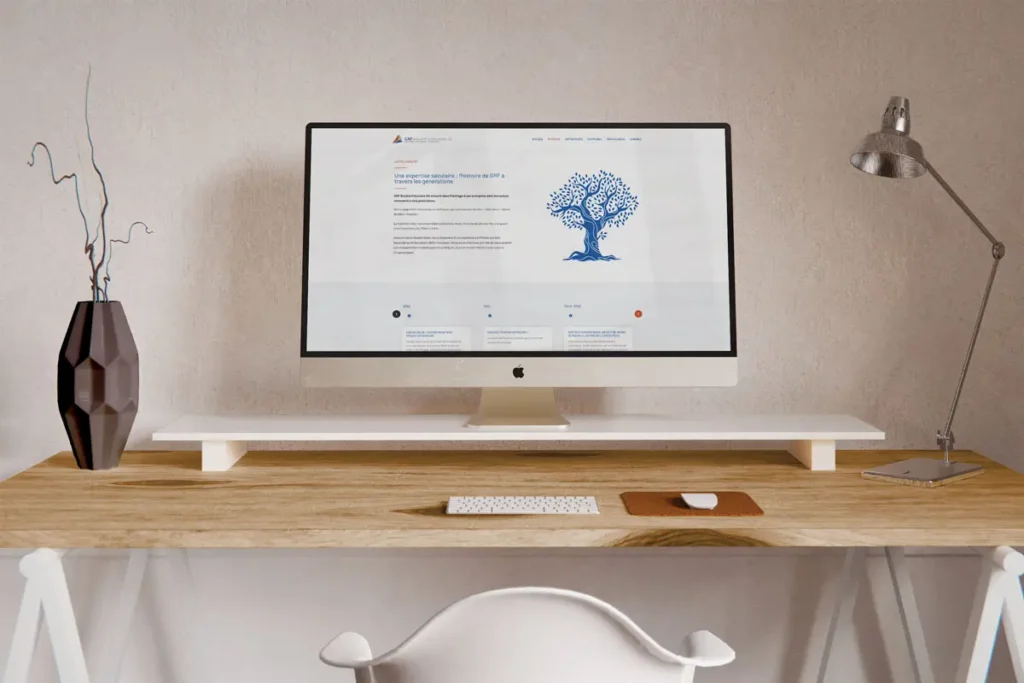 visuel de la Refonte site web fiduciaire à Morges sous WordPress, création d’un site internet responsive pour GRF Société Fiduciaire SA
