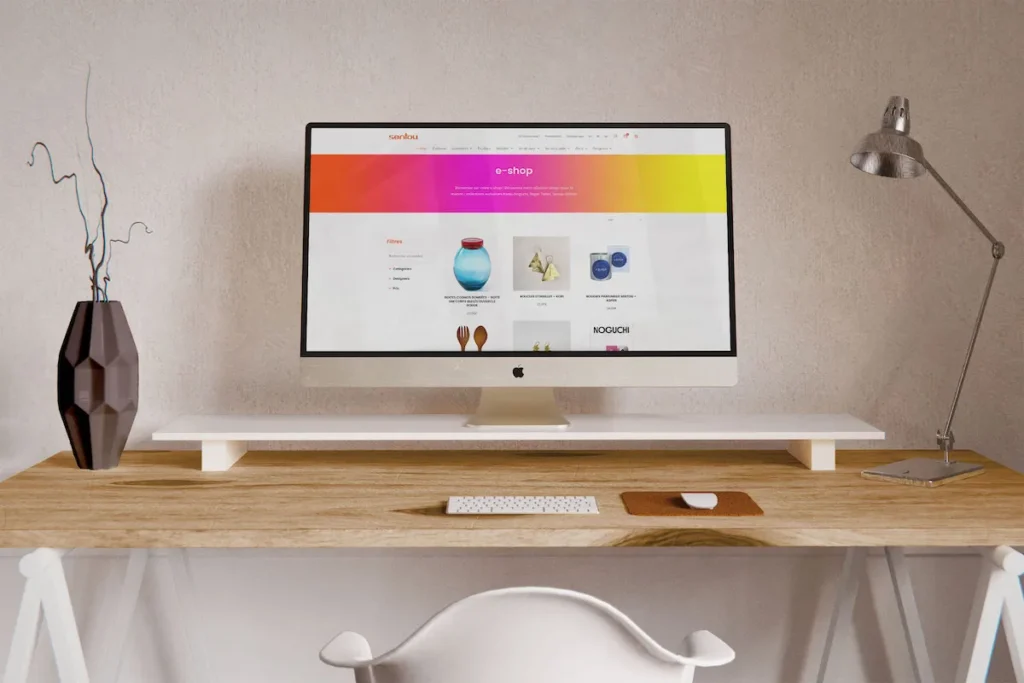 Capture e-boutique sentou.fr – boutique en ligne mobilier et luminaires WooCommerce créée par malibellule