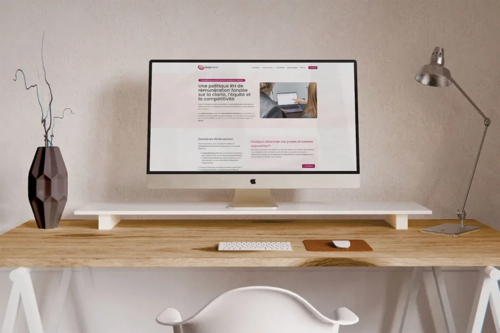 Page services de sharpmania.ch, vitrine cabinet RH.architecture des 5 piliers RH — transformation organisationnelle, job grading, recrutement — site WordPress Elementor