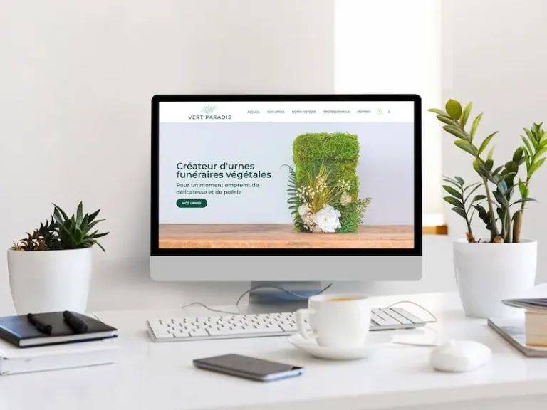 visuel site vert paradis, creation malibellule à rennes