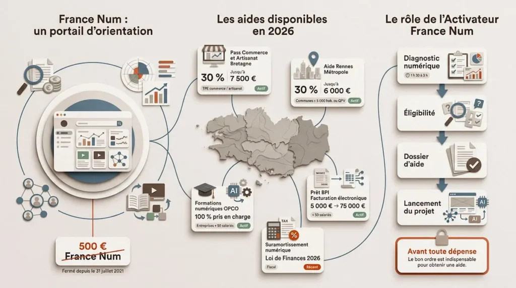infographie IA aides à la numérisation entreprise