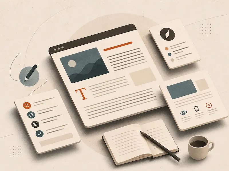 illustration article écrire pour le web