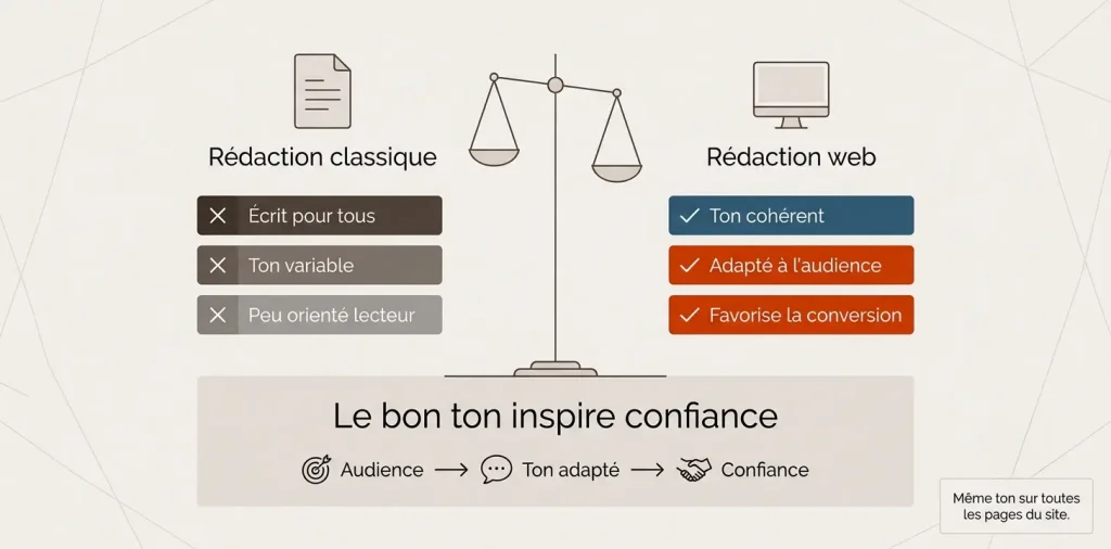 infographie ton rédactionnel site internet