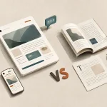 illustration rédaction web VS rédaction classique